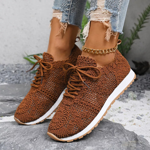 Round-toe lace-up sneakers — product image 11