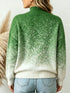 Gradient Turtleneck Sweater - Stretchy Long Sleeve - Twice The Charm Boutique