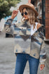 Women's printed collared button front jacket