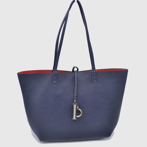 Navy Kendra reversible tote with a red interior — gallery image 61