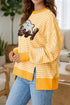 Halloween Ghost Long Sleeve Top - Sequin BOO Split Hem - Twice The Charm Boutique