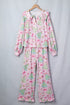 Christmas Pajama Set - Button Front & Ruffle Detail - Twice The Charm Boutique