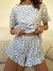 Leopard Pajama Set - T-Shirt & Ruffle Hem Shorts - Twice The Charm Boutique