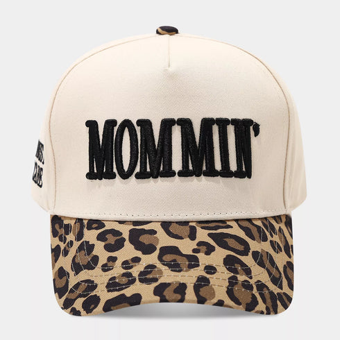 Leopard Baseball Cap - Embroidered Slogan Cotton Hat - Twice The Charm Boutique