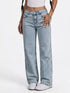 Light blue high-waisted acid wash jeans — product image 6