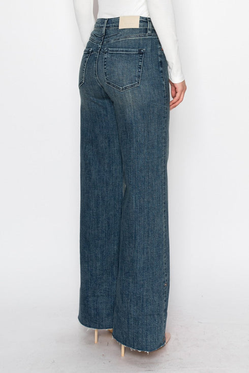 Elise INSEAM TRANSFER HIGH RISE A WIDE LEG JEANS