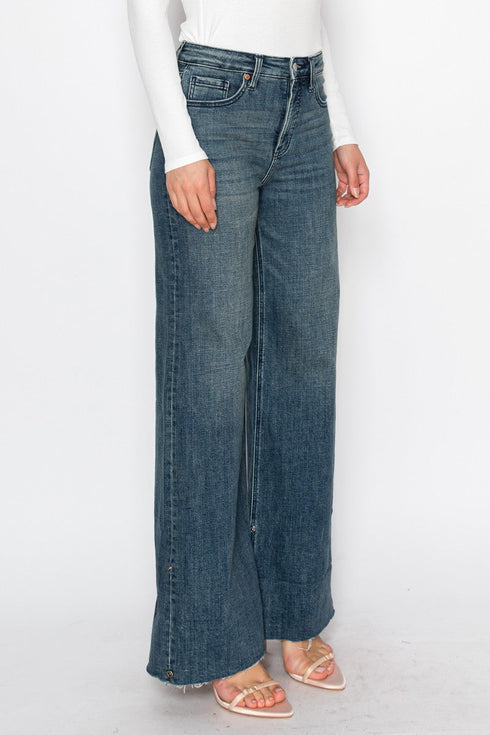 Elise INSEAM TRANSFER HIGH RISE A WIDE LEG JEANS