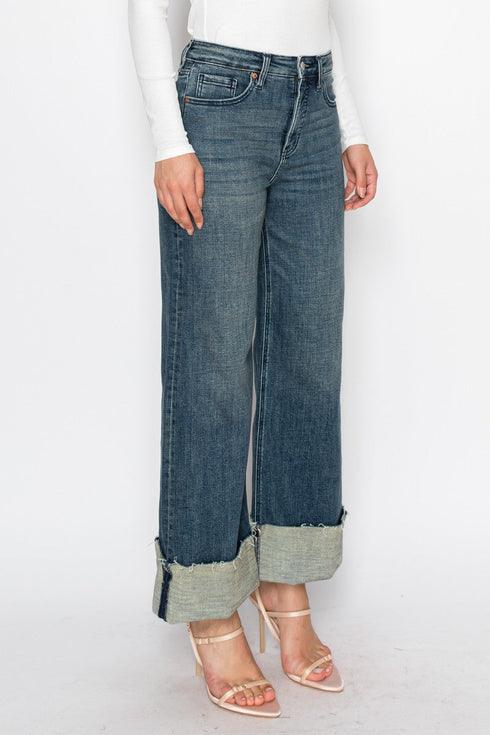 Elise INSEAM TRANSFER HIGH RISE A WIDE LEG JEANS
