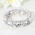 Women's Heart Stone Cluster Beaded Stretch Evening Bracelet