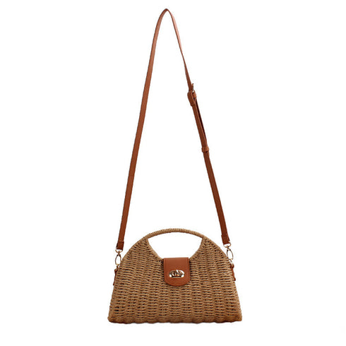 Khaki Stella crossbody bag showing the long removable strap