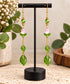 Pink Tulip Dangle Earrings with Green Leaves – Floral Jewelry - Detail View 2