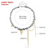 Supplier measurement diagram for pointed heart necklace with two hanging chains