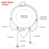 Supplier measurement diagram for double beaded strands with three heart drops