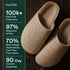 Supplier beige shoe advertisement displaying customer and percentage claims