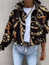 Women's cropped drawstring jacket with pockets