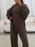 Striped Pajama Set - Dropped Shoulder Top & Pants - Twice The Charm Boutique