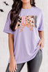 Women's Halloween Graphic Tee - Pink Purple Spooky Print - Twice The Charm Boutique