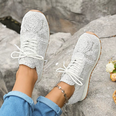 Round-toe lace-up sneakers — product image 2