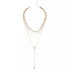 Rhinestone Choker Necklace - Multi-Layer Gold-Plated Style - Twice The Charm Boutique