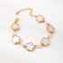 Gold-Plated Flower Bracelet - Adjustable Chain - Twice The Charm Boutique