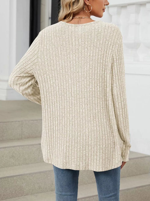 Lightweight ribbed button-up cardigan — product image 26