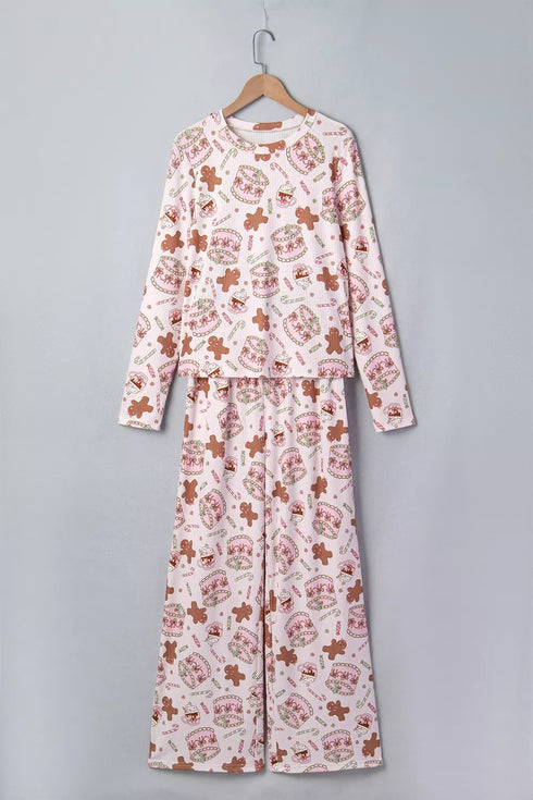 Christmas Pajama Set - Abstract Print & Long Sleeves - Twice The Charm Boutique