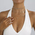Rhinestone Choker Necklace - Multi-Layer Gold-Plated Style - Twice The Charm Boutique