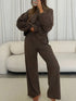 Striped Pajama Set - Dropped Shoulder Top & Pants - Twice The Charm Boutique