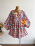 Plus Size Floral Romper with Tied & Ruched Details - Twice The Charm Boutique