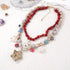 Red Layered Shell & Starfish Charm Necklace - Twice The Charm Boutique