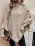 Cable Knit Turtleneck Cape Sweater - product image 6