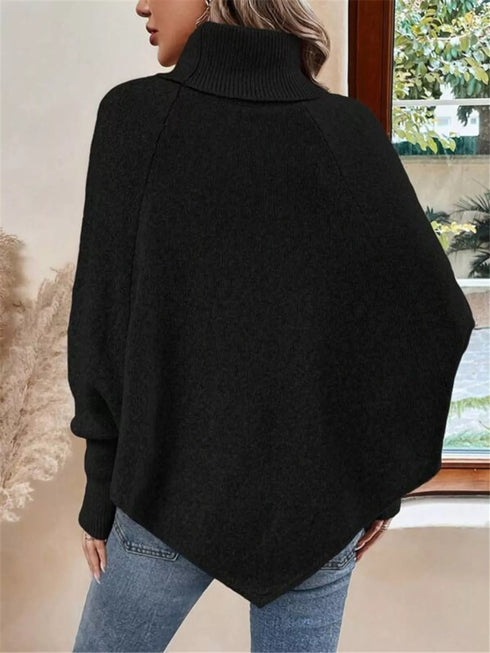 Cable Knit Turtleneck Cape Sweater - product image 11