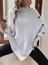 Cable Knit Turtleneck Cape Sweater - product image 20