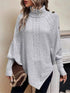 Cable Knit Turtleneck Cape Sweater - product image 21