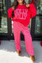 Christmas Slogan Plaid Top & Pants Two-Piece Set - product image 1