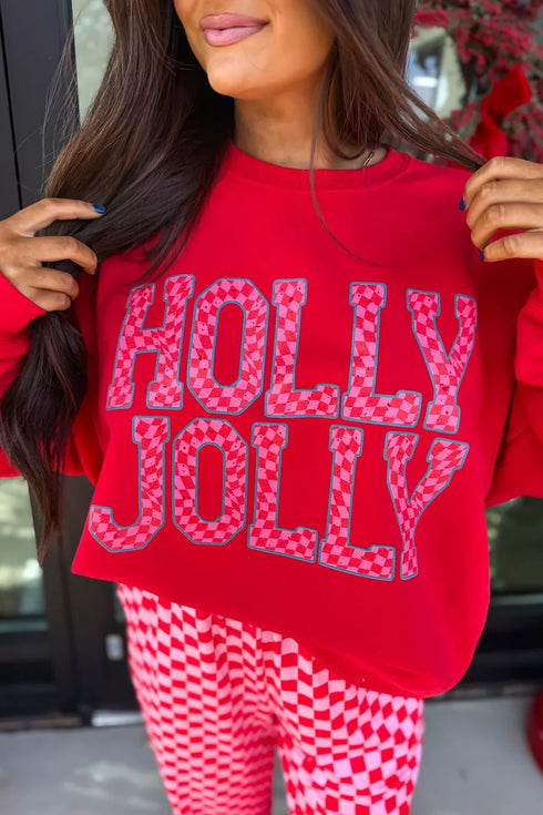 Christmas Slogan Plaid Top & Pants Two-Piece Set - product image 2