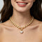 Chunky Pearl Heart Pendant Necklace