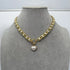Chunky Pearl Heart Pendant Necklace