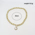 Chunky Pearl Heart Pendant Necklace