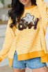 Halloween Ghost Long Sleeve Top - Sequin BOO Split Hem - Twice The Charm Boutique