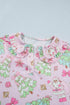 Christmas Pajama Set - Button Front & Ruffle Detail - Twice The Charm Boutique