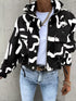 Women's cropped drawstring jacket with pockets