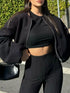 Women's Cropped Zip Up Jacket - Lined & Pocketed - Twice The Charm Boutique