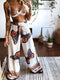 Women's Butterfly Print Two-Piece Set - Wide-Leg Pants - Twice The Charm Boutique