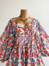 Plus Size Floral Romper with Tied & Ruched Details - Twice The Charm Boutique
