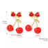 Cherry earring measurement diagram showing length and width
