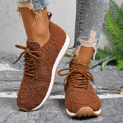 Round-toe lace-up sneakers — product image 10