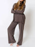 Striped Pajama Set - Dropped Shoulder Top & Pants - Twice The Charm Boutique