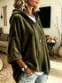 Women's Velvet Drawstring Hoodie - Pocketed Pullover - Twice The Charm Boutique
