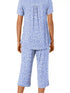 Printed Capri Pajama Set - Button Top & Cropped Pants - Twice The Charm Boutique